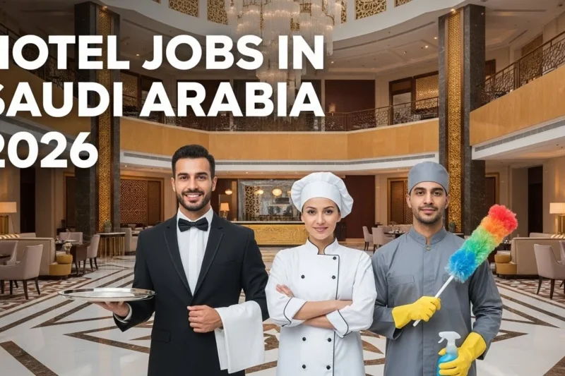 Hotel Jobs in Riyadh, Saudi Arabia – Salary 3500 Riyals + Free Food & Accommodation